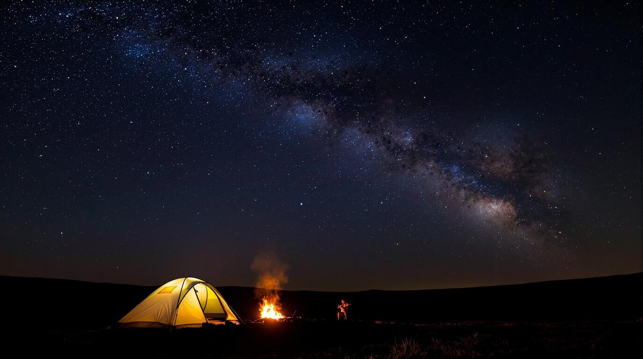 狸猫影院-用户投稿：户外露营星空延时摄影